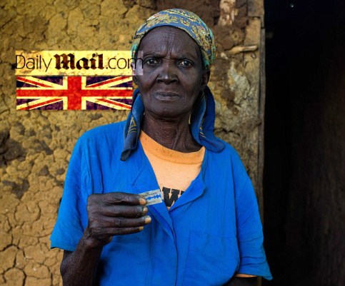 Anna-Moora Ndege shows the razor blade she uses to perform FGM on girls. She used to use a six-inch nail with one side sharpened on a stone. 