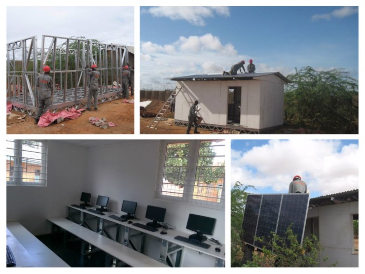 Process of building a solar classroom. IMAGE | Aleutia